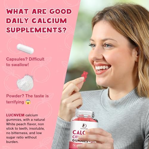 Lucnvem calcium citrate gummies nutrition facts panel
