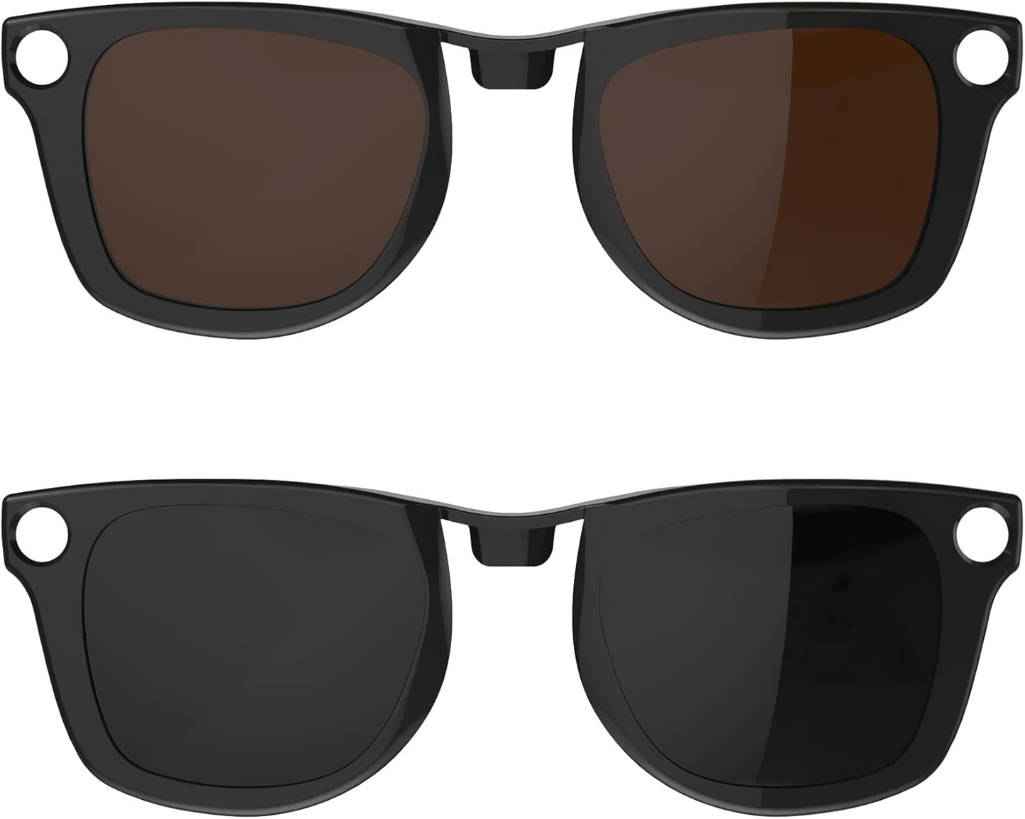 HIBLOKS 2Pcs Polarized Clip for RayBan Meta Wayfarer RW4006 & Gen 2 RW4012 Regular (50-22), Shiny Black Frame Discoloration Clip for RayBan Meta Gen 2 Protect Your Eyes, (Yellow+Brown) - Image 11