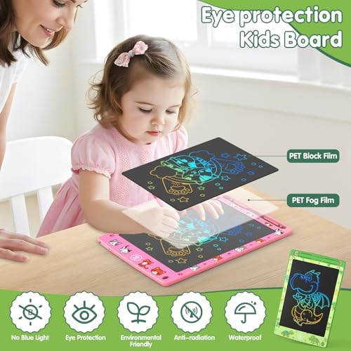 Set of four Moowalis LCD tablets in different fun character themes