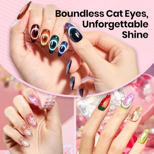 Beetles nail art tool demonstrating stripe effect pattern