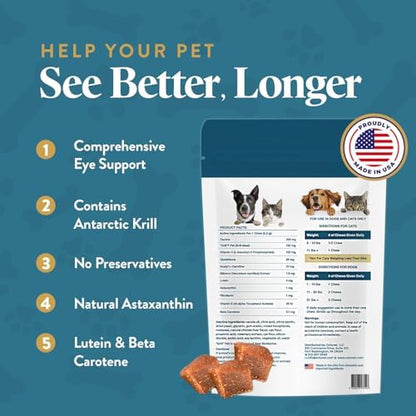 OcluVet vision care soft chews with omega 3 krill meal for dogs