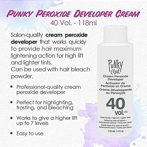 Creamy consistency of Punky 40 Volume hair developer