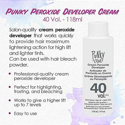 Creamy consistency of Punky 40 Volume hair developer