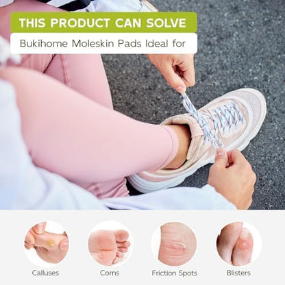 Ultra-thin breathable moleskin sheets for daily foot care and blister prevention