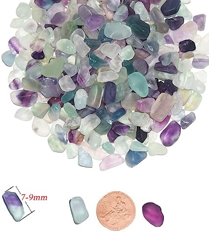 Fluorite pebbles used as decorative pot top dressing