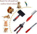Close tooth stainless steel needle comb for detangling small pet fur