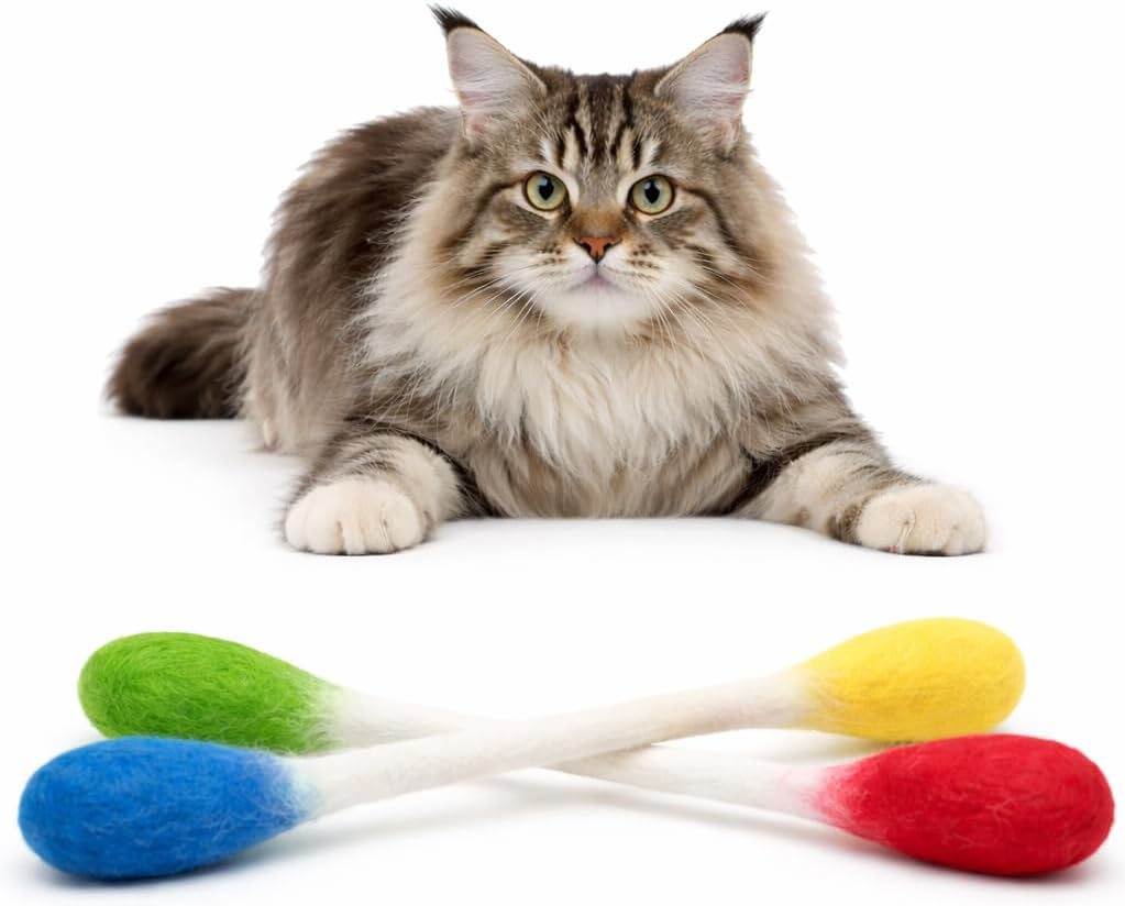 Glaciart One Swabs Cat Toys with Catnip - 6 Pk | Durable for Chew, Cute Cat Toys Interactive Kitty for Boredom, Exercise, & Play | Filled w/Organic Catnip for Anxiety & as Digestive Aid | Gift Idea - Image 15