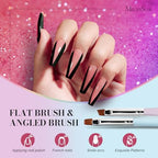 Close up of MelodySusie nail liner brushes for detailed art