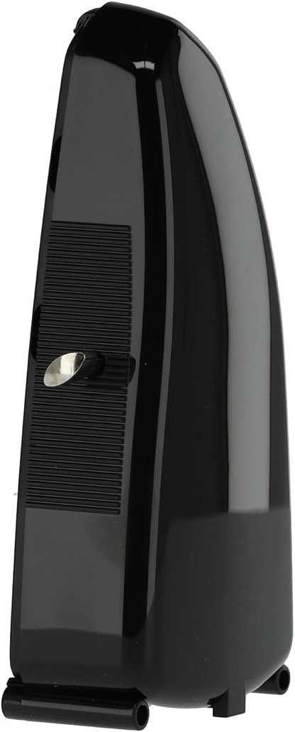 Side angle of Wittner Taktell Piccolo 836 showing the mechanical winding key.