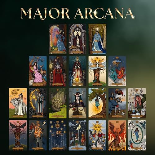 High-quality matte finish detail of Wyspell tarot cards