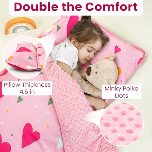 Beavtaens washable toddler nap mat with pillow removed for cleaning