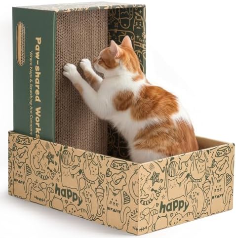 ARGOPET space saving cat scratcher set showing smaller box unnested from larger box