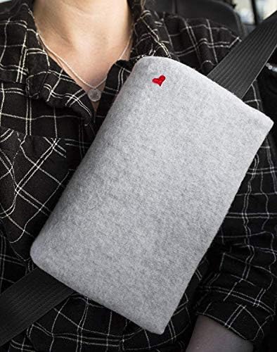 Side view of Breast and Chest Buddy attached to a car seatbelt