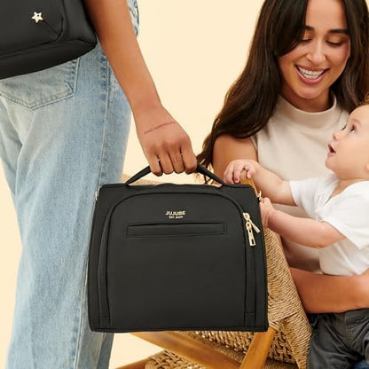 JuJuBe insulated bag with mesh pockets and elastic straps