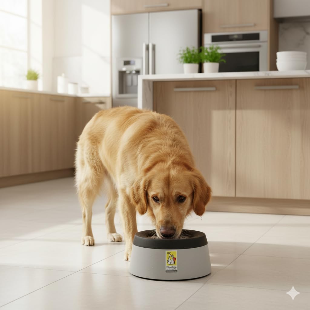 Road Refresher anti splash travel pet dispenser secured on a car floor mat showing spill proof stability