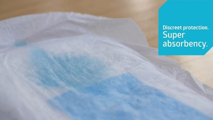 Authentic USA imported Medline overnight postpartum bladder control pads packaging details.