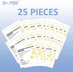 Dr. Med sterile non-adherent dressing pack opened to display the moist yellow gauze patch.