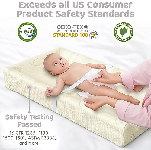 Sleepah contoured diaper change pad on dresser