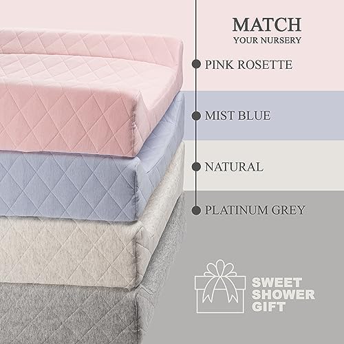 Modera organic cotton changing pad angled side profile