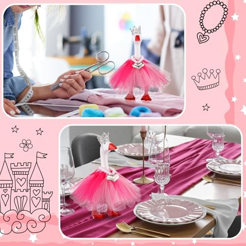 Full 3 piece princess outfit set for mini goose statue