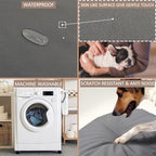 Panabana machine washable dog mattress protector demonstrating water resistance