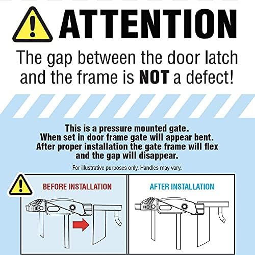 Regalo walk through safety gate with one touch release locking handle