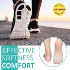 Side view of JUMPOW Gel Toe Separators illustrating the 2-in-1 bunion corrector function.