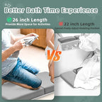 IFNOW premium safety bath mat set demonstrating secure non slip rubber bottom grip on tiles