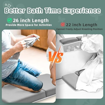 IFNOW premium safety bath mat set demonstrating secure non slip rubber bottom grip on tiles