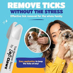 TickCheck tick removal tool being used on a pet