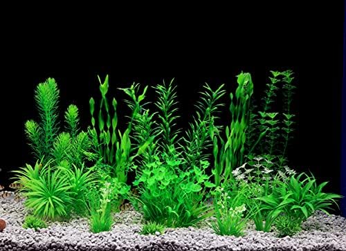 Packaging layout of the twenty piece MyLifeUNIT plastic aquarium plants collection