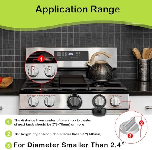 Esenharber safety covers installed on gas stove knob