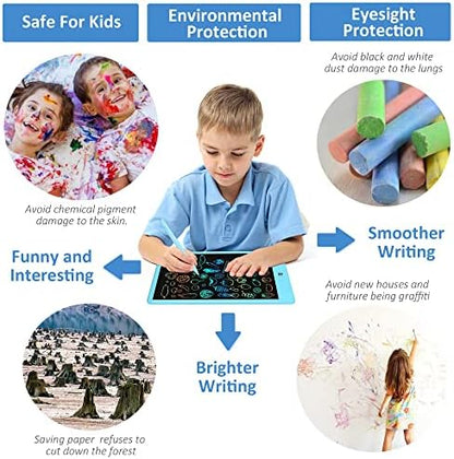 LCD Writing Tablet Drawing Tablets for Kids 10Inch with Protect Bag,LEYAOYAO Colorful Screen Drawing Board Doodle Scribbler Pad Learning Educational Toy - Gift for 3-6 Years Old Boy Girl (Blue) - Image 6