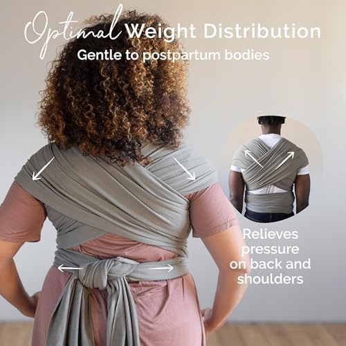 Instructional booklet cover showing proper hip healthy wrapping techniques for the Boba carrier.