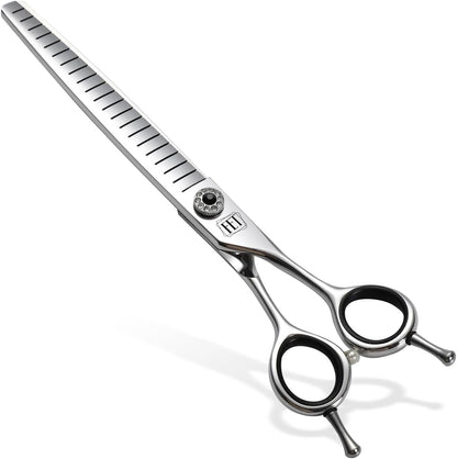 Dog Grooming Scissors: 7.0 inch Professional Pet Curved Thinning Shears Made Of Japanese 440C Advanced Stainless Steel for Dogs Cats and Other Pets - Image 14