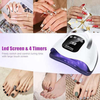 Wisdompark nail dryer showing interior light layout