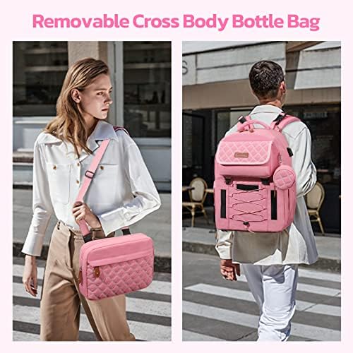 Maelstrom diaper bag backpack showing expandable compartment capacity