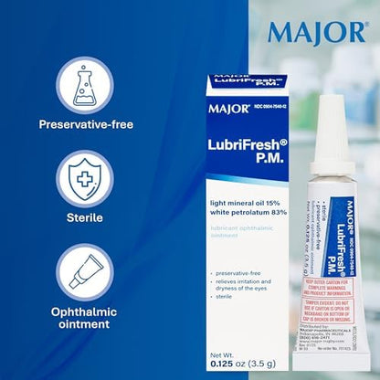 Applying MAJOR Lubrifresh PM ointment for overnight hydration