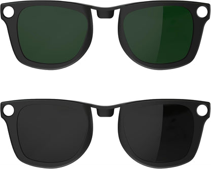 HIBLOKS 2Pcs Polarized Clip for RayBan Meta Wayfarer RW4006 & Gen 2 RW4012 Regular (50-22), Shiny Black Frame Discoloration Clip for RayBan Meta Gen 2 Protect Your Eyes, (Yellow+Brown) - Image 9