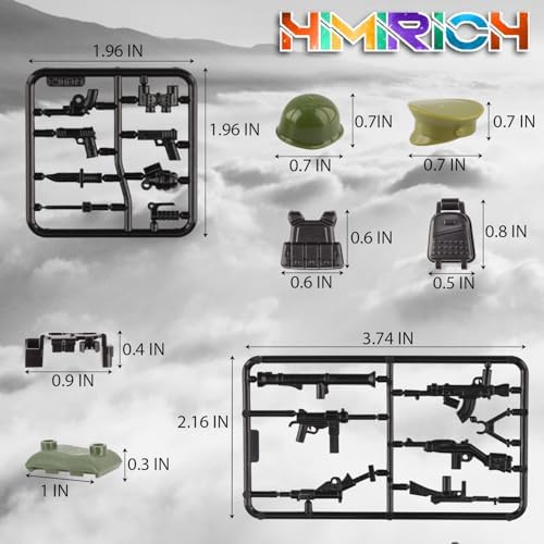 HIMIRICH combat weapon accessories attached to compatible major brand block toy figures