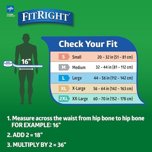 FitRight maximum protection incontinence underwear flat layout presentation