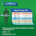 FitRight maximum protection incontinence underwear flat layout presentation