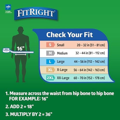 FitRight maximum protection incontinence underwear flat layout presentation