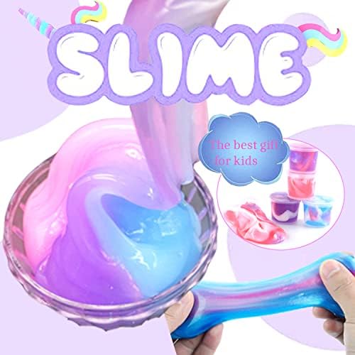 Adult hands squeezing the super soft galaxy slime for stress relief