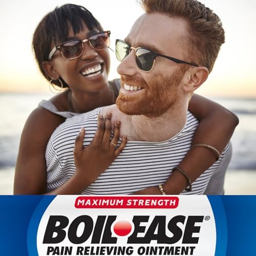 Boil Ease packaging showing maximum strength local anesthetic formula details