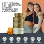 HMS Nutrition 3250 mg bee pollen wellness supplement packaging side