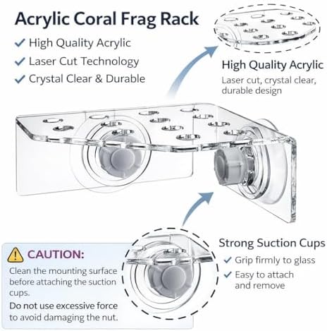 Two-pack set of Kcrygogo acrylic fish tank coral frag holders.