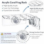 Two-pack set of Kcrygogo acrylic fish tank coral frag holders.