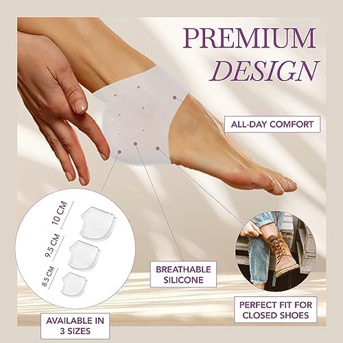 Ballotte heel cushion inserts being worn with athletic sneakers