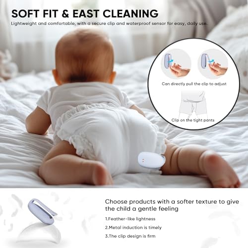ReYang wireless pee alarm receiver unit displaying the sound and vibration mode buttons